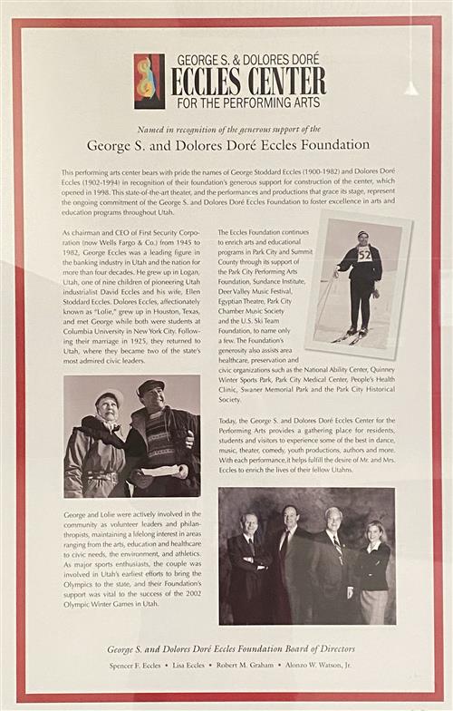 A brief history of the George S. and Dolores Doré Eccles Foundation